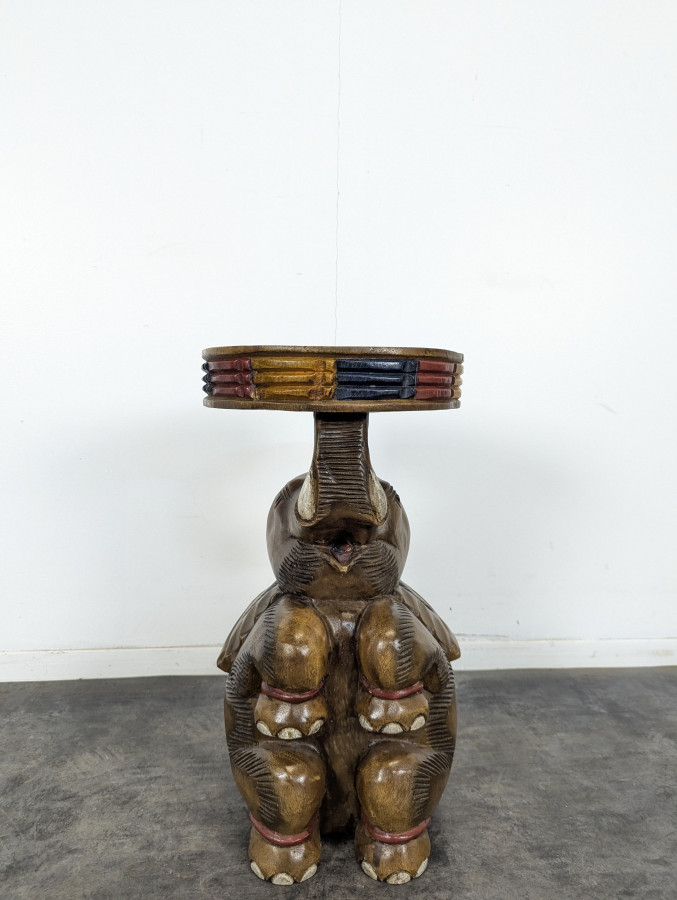 Table d'appoint Sculpture d'éléphant
