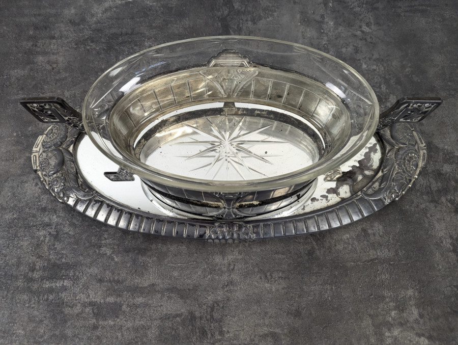 Jardinière Art Nouveau en métal Argenté Orfèvrerie Dilecta