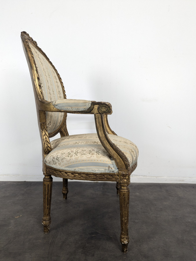 Salon de style Louis XVI époque 1900 en bois doré
