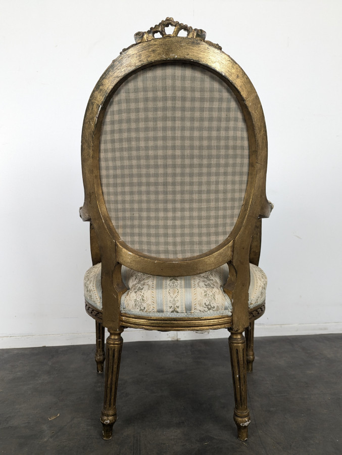 Salon de style Louis XVI époque 1900 en bois doré