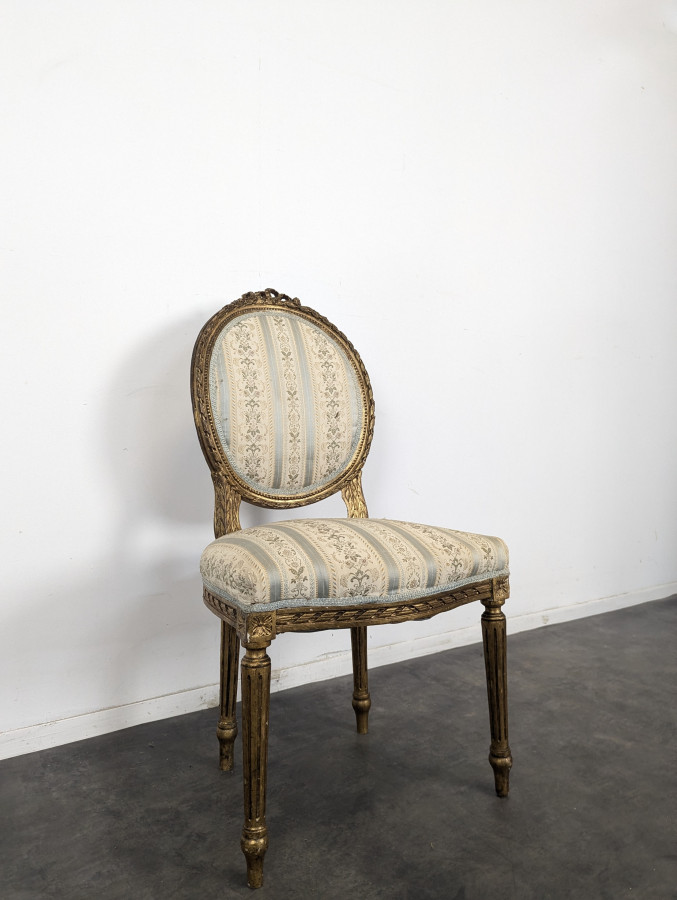 Salon de style Louis XVI époque 1900 en bois doré