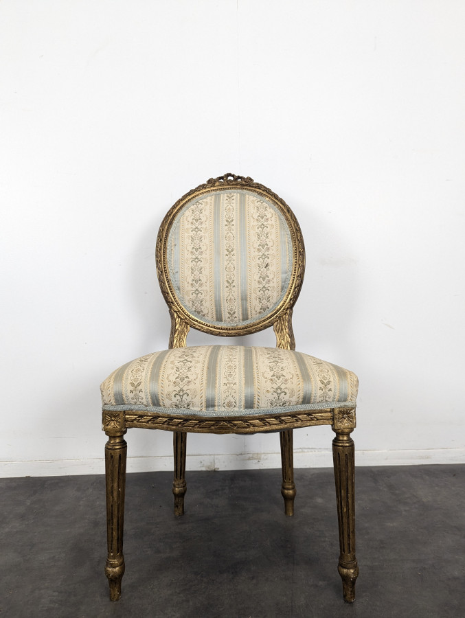 Salon de style Louis XVI époque 1900 en bois doré