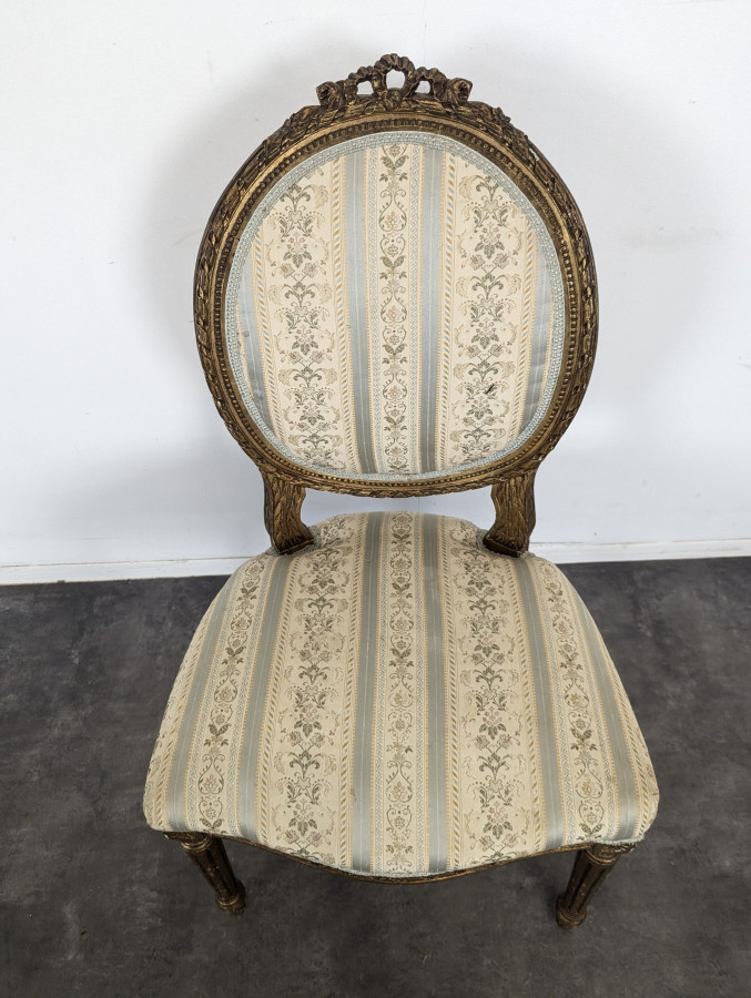 Salon de style Louis XVI époque 1900 en bois doré