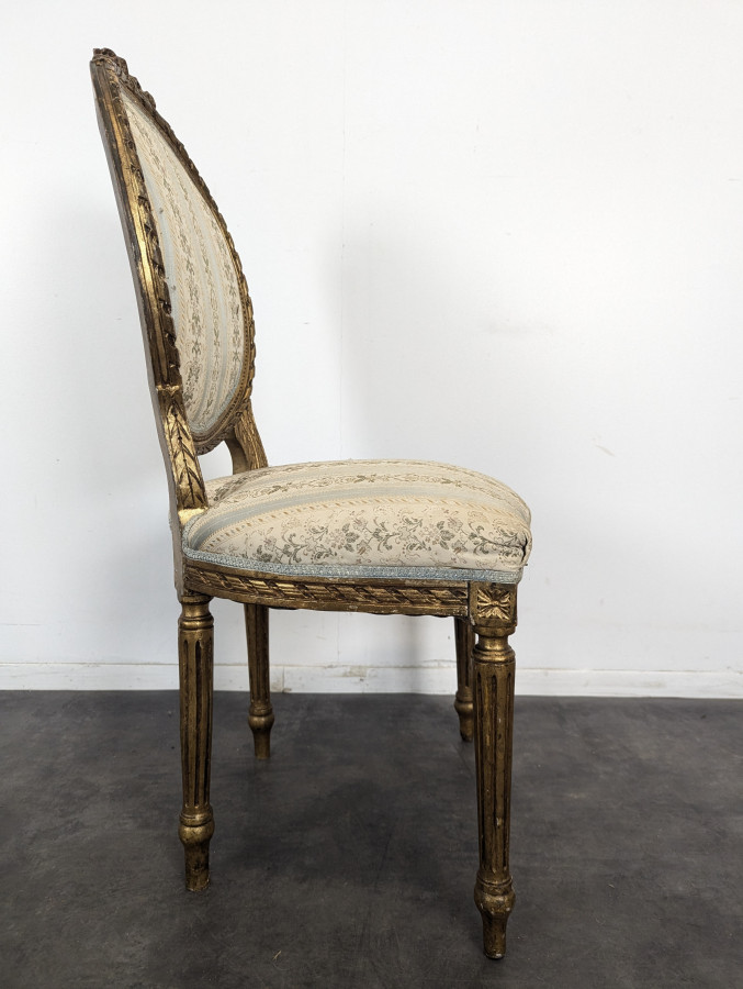 Salon de style Louis XVI époque 1900 en bois doré