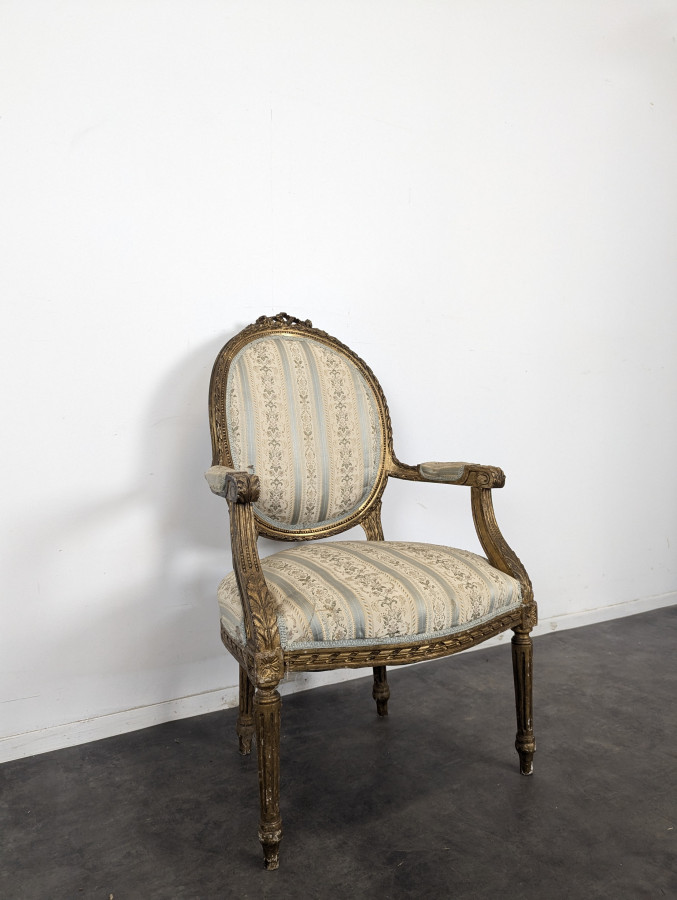 Salon de style Louis XVI époque 1900 en bois doré
