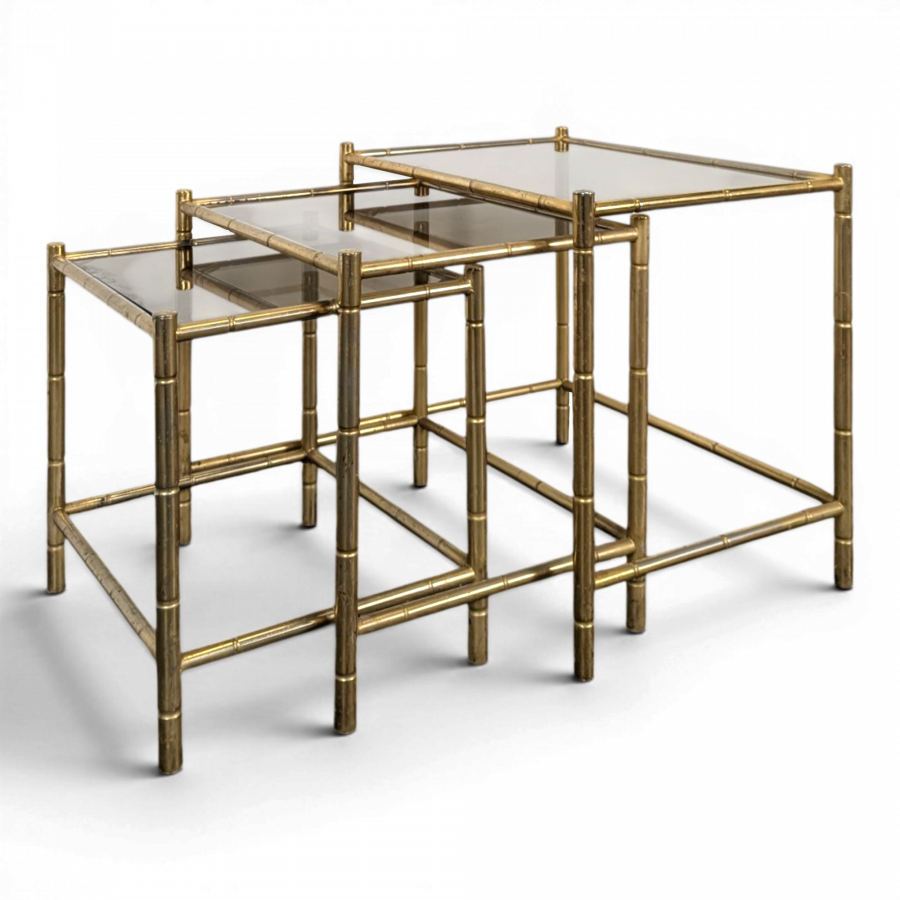 Tables gigognes style Bambou années 70
