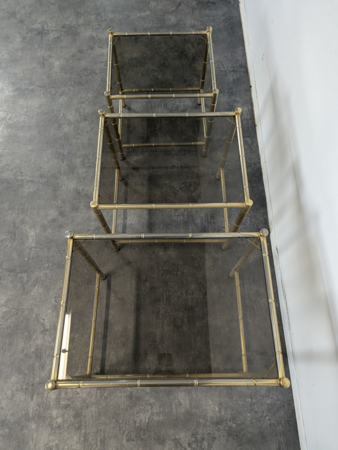 Tables gigognes style Bambou années 70