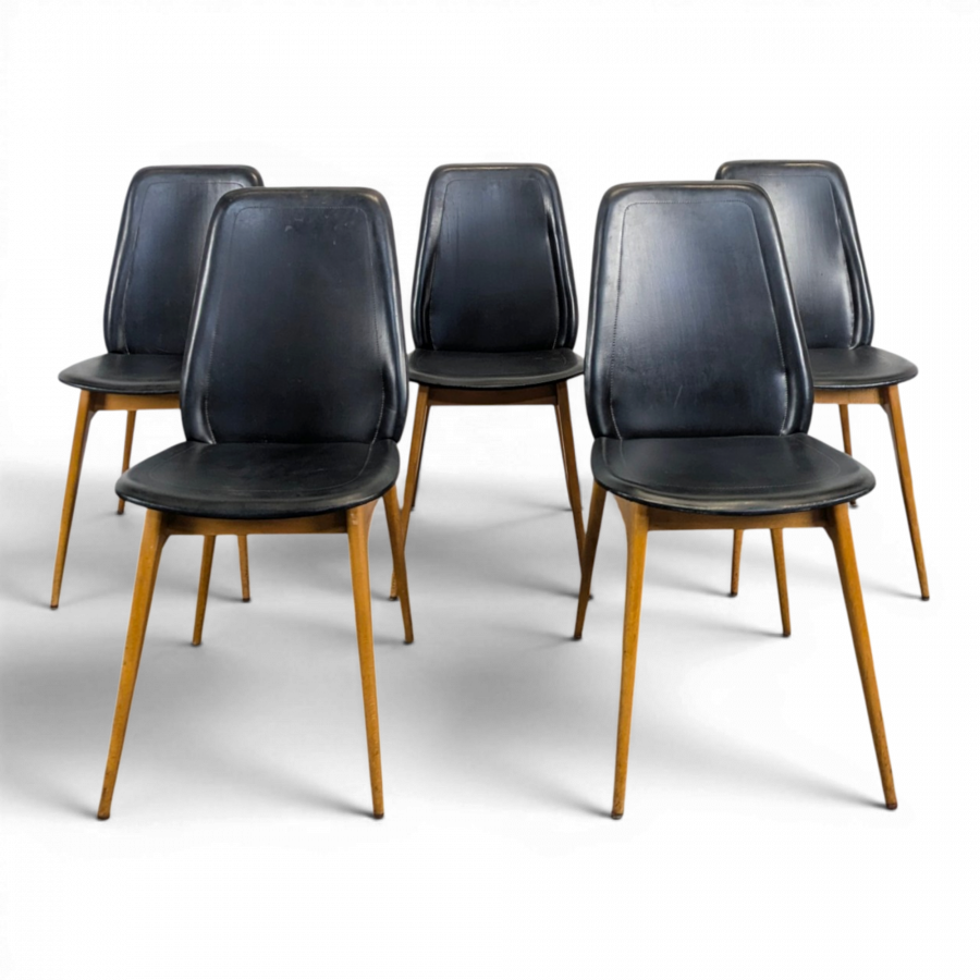 Série de 5 chaises scandinaves