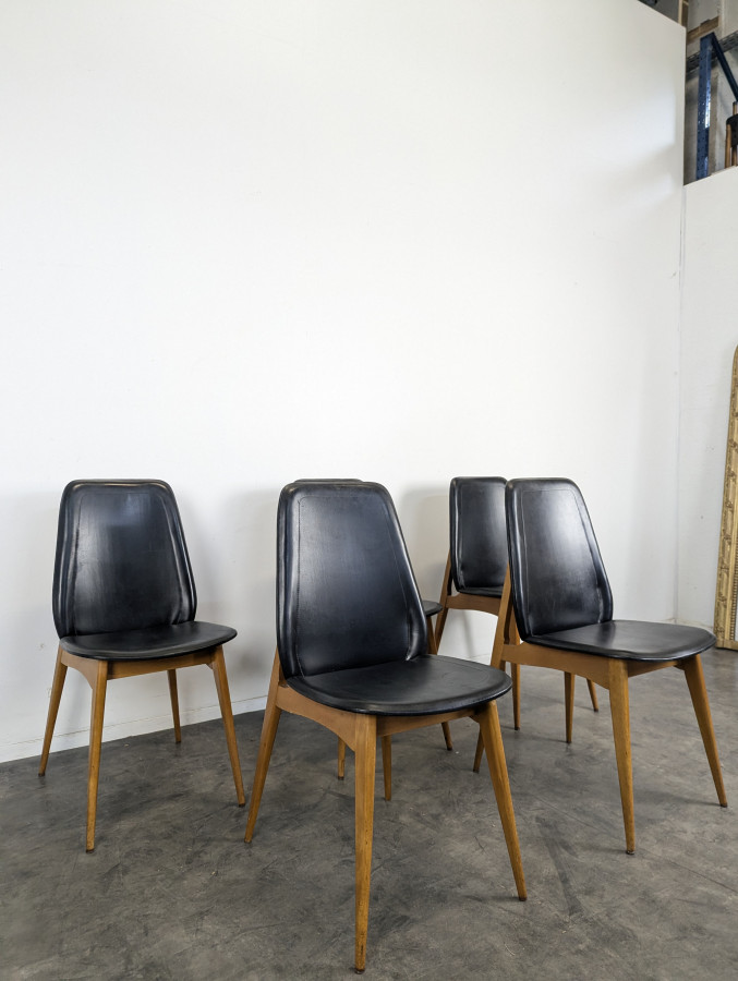 Série de 5 chaises scandinaves