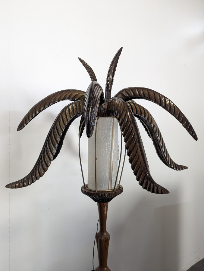 Lampadaire palmier par Alberto Tura des années 50