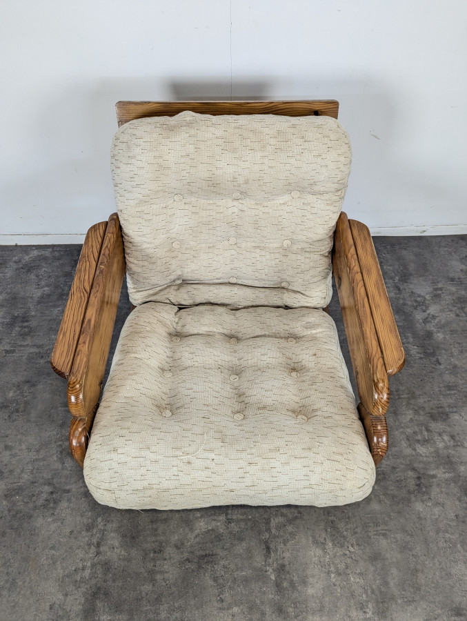 Fauteuil en pin de chalet