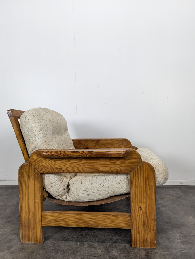 Fauteuil en pin de chalet