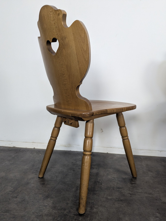 Série de 4 chaises savoyardes de montagne
