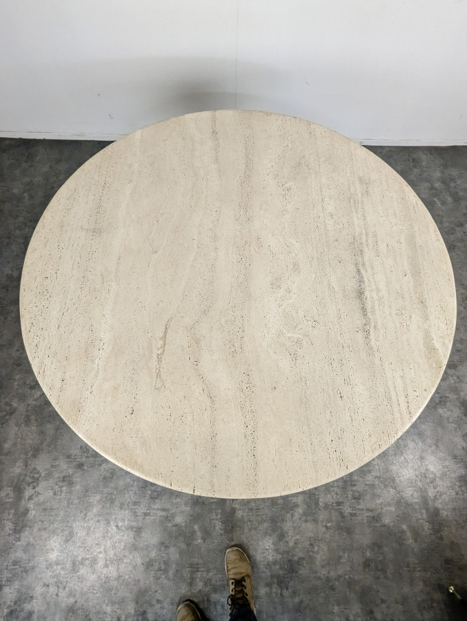 Table de salle à manger italienne plateau en travertin