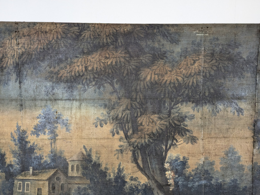 Grande Huile Sur Toile dans le goût Du XVIIIeme Siècle à décor de scène galantes