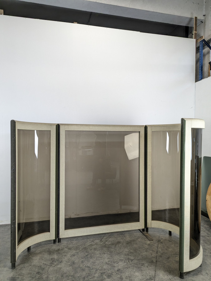 Paravent cloison amovible en plexiglas années 70