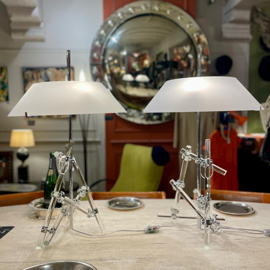 Lampe Ashanghai éditées par Fontana Arte par Max Ingrand
