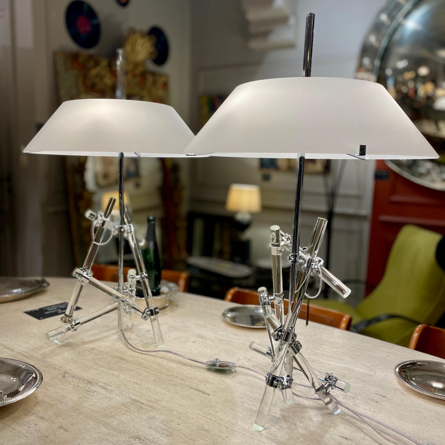 Lampe Ashanghai éditées par Fontana Arte par Max Ingrand