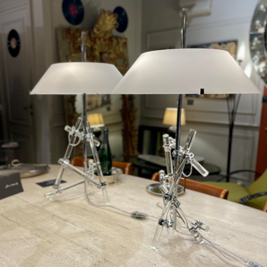 Lampe Ashanghai éditées par Fontana Arte par Max Ingrand