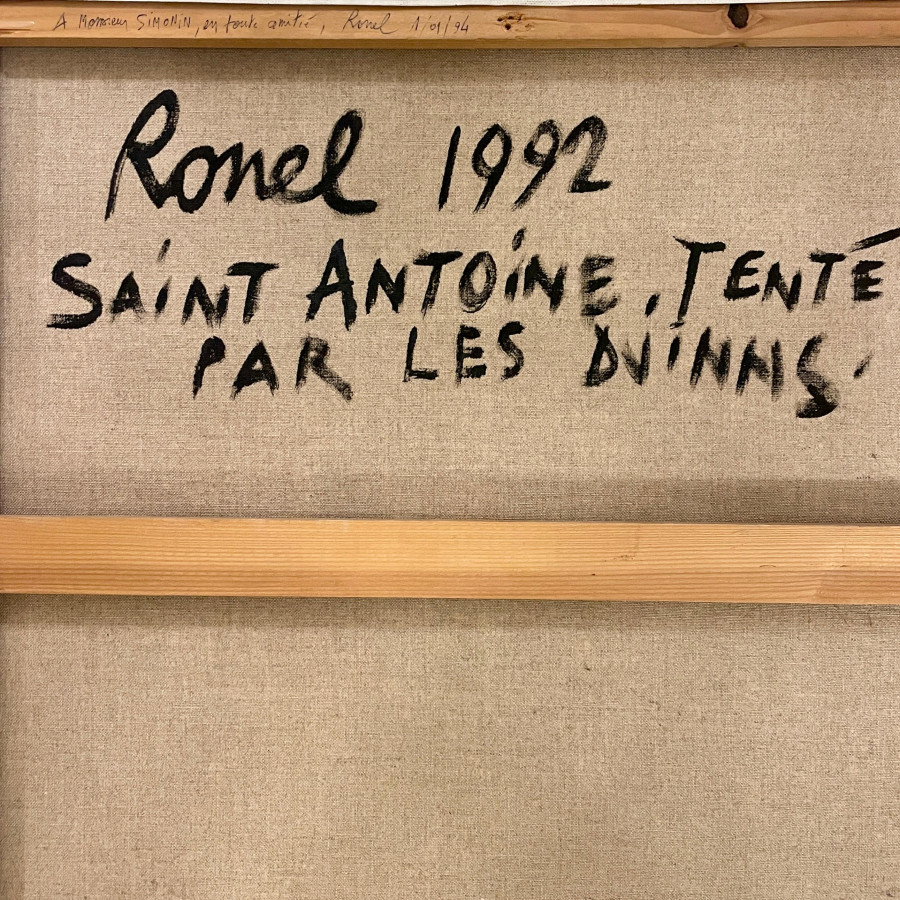 Tableau Saint Antoine tenté par les djinns de Ronel, 1992