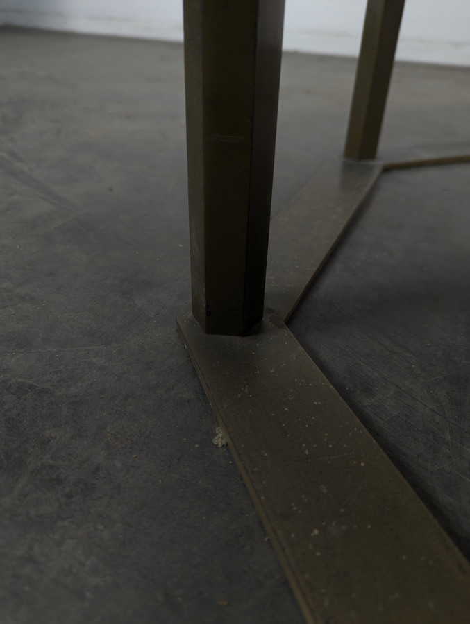 Table basse octogonale des années 40 plateau marbre