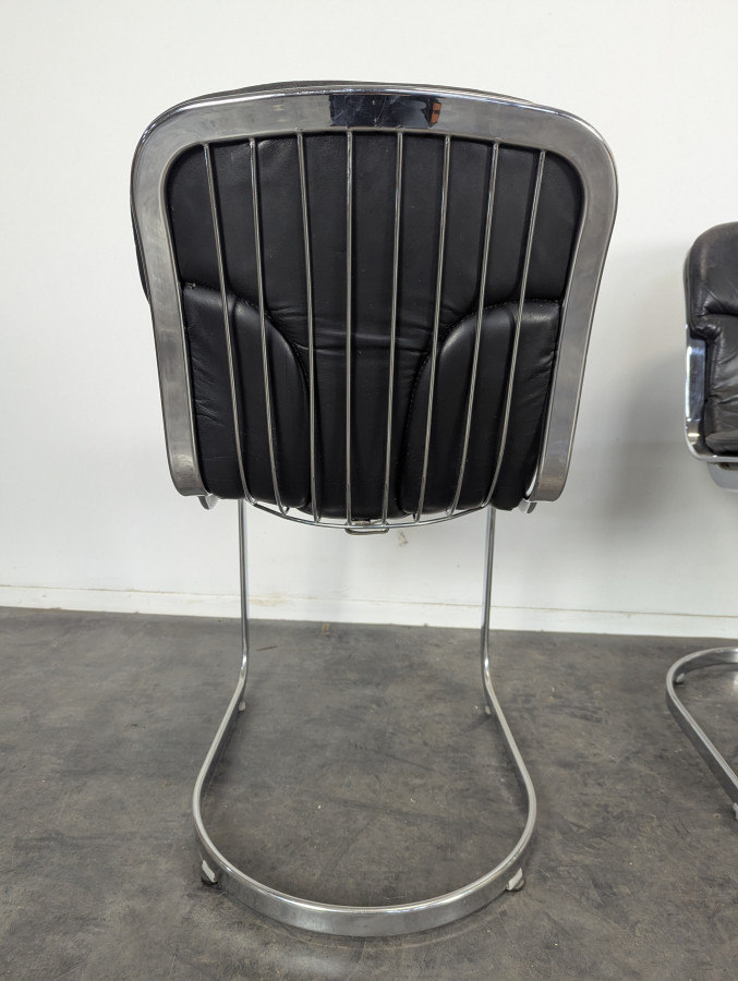 Série de 4 chaises de Willy Rizzo