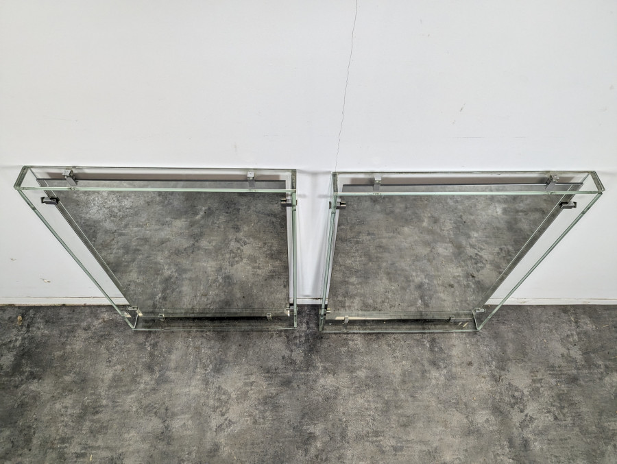 Paire de miroir Italien en verre et miroir