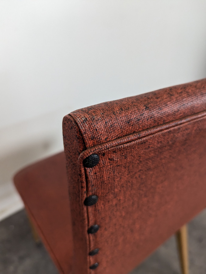 Paire de chaises vintage rouges