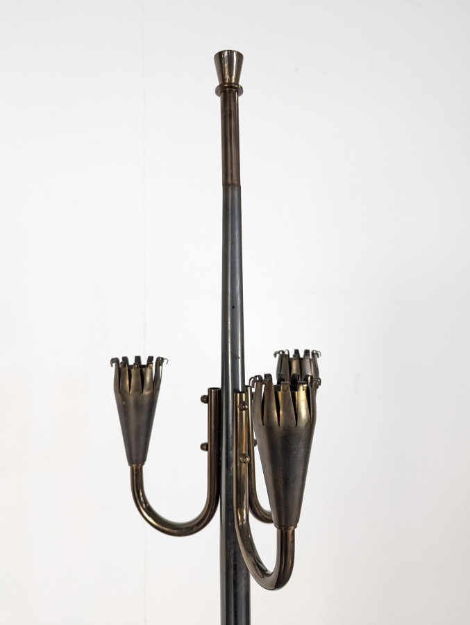 Lampadaire Maison Arlus 1960 Métal et Laiton