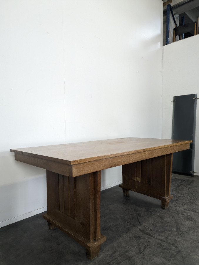 Table bureau en chêne époque style Art Déco