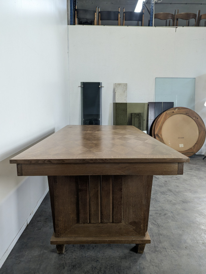 Table bureau en chêne époque style Art Déco