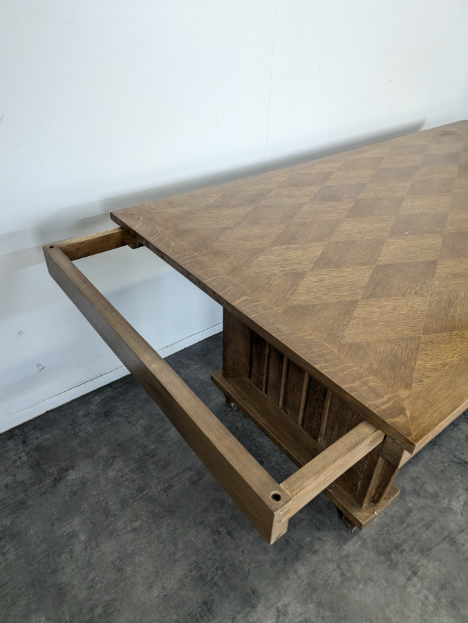 Table bureau en chêne époque style Art Déco