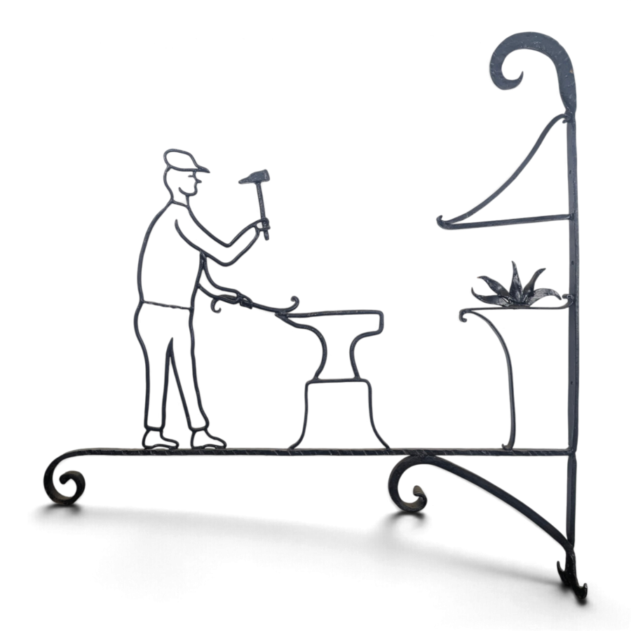 Enseigne potence de forgeron en fer forgé