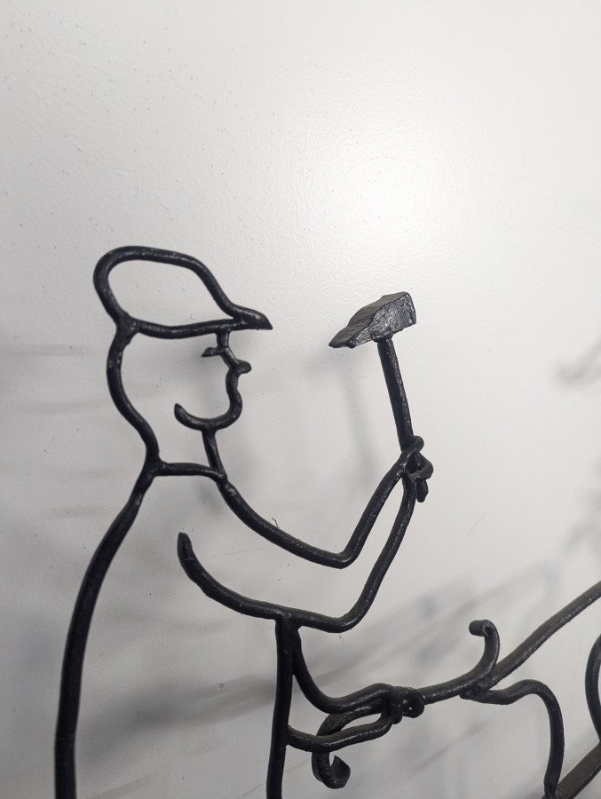 Enseigne potence de forgeron en fer forgé