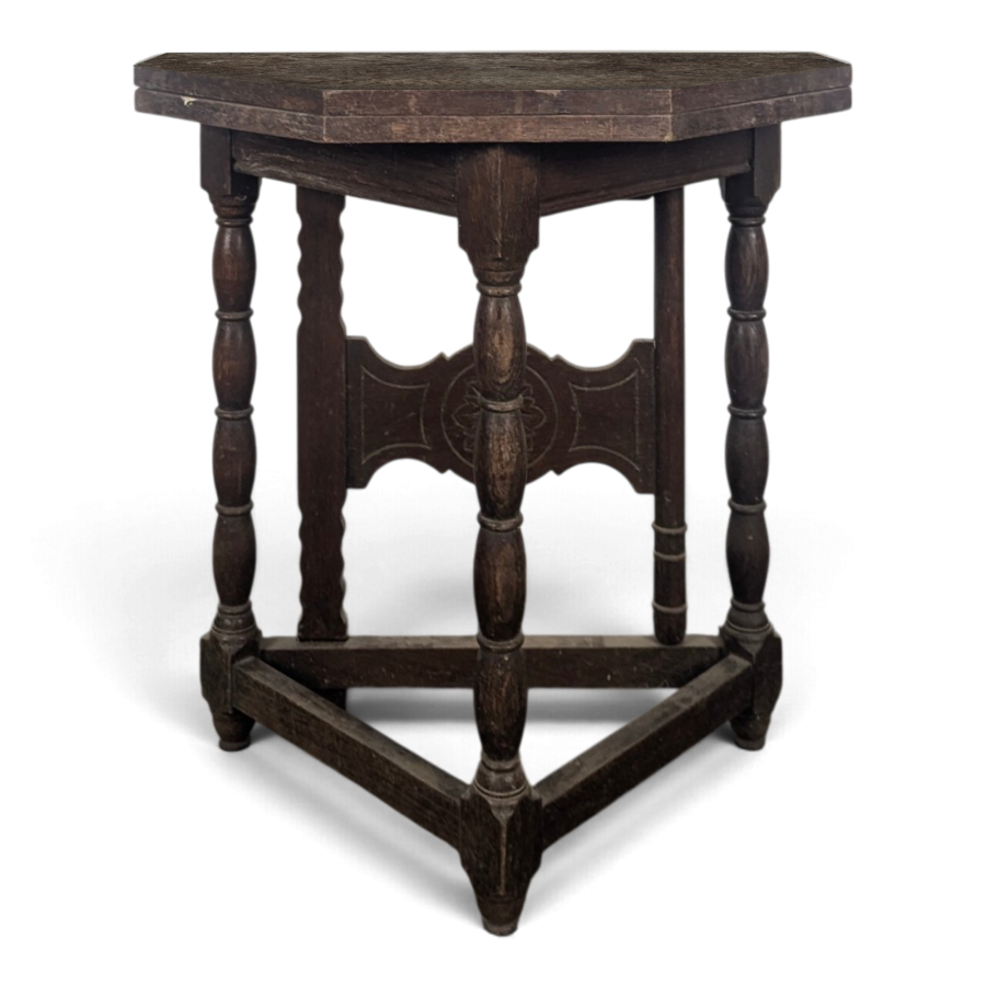 Table d'appoint octogonale à plateau pliant en chêne