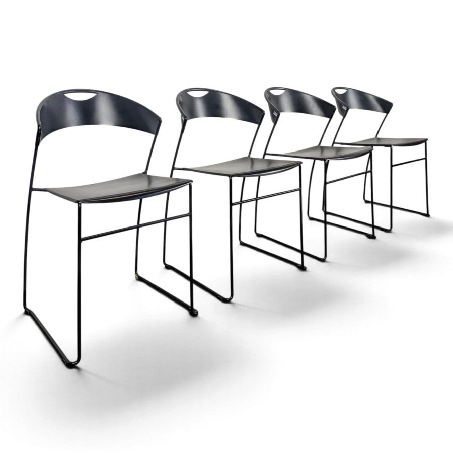Série de 4 chaises Juliette de Hannes Wettstein pour Baleri Italia