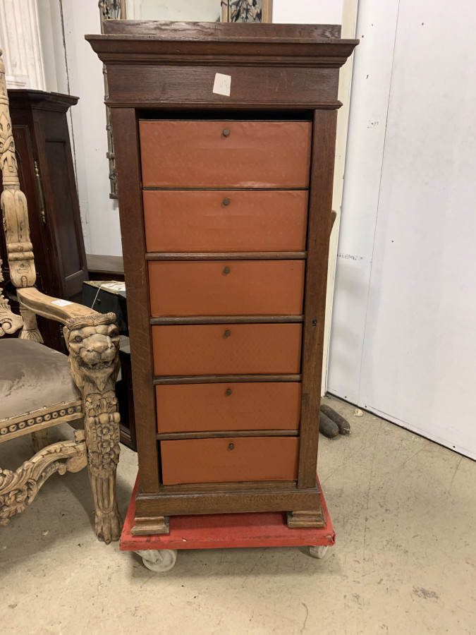 Cartonnier en chêne de style Louis Philippe