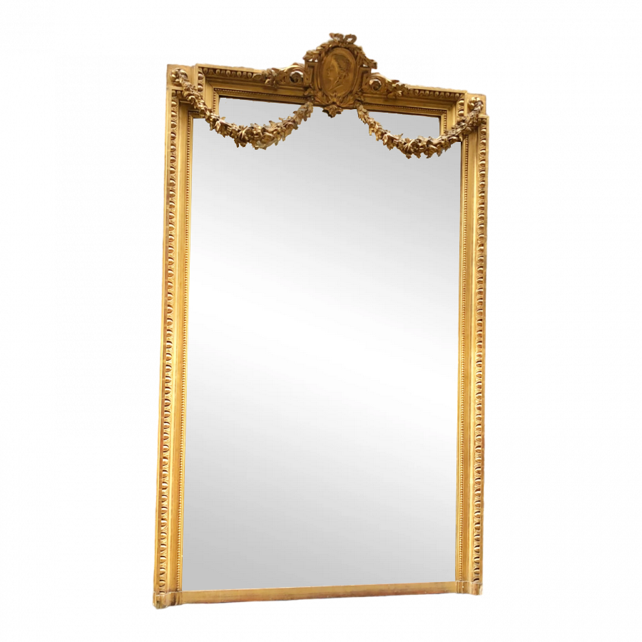 Miroir en bois doré d’époque Napoléon III