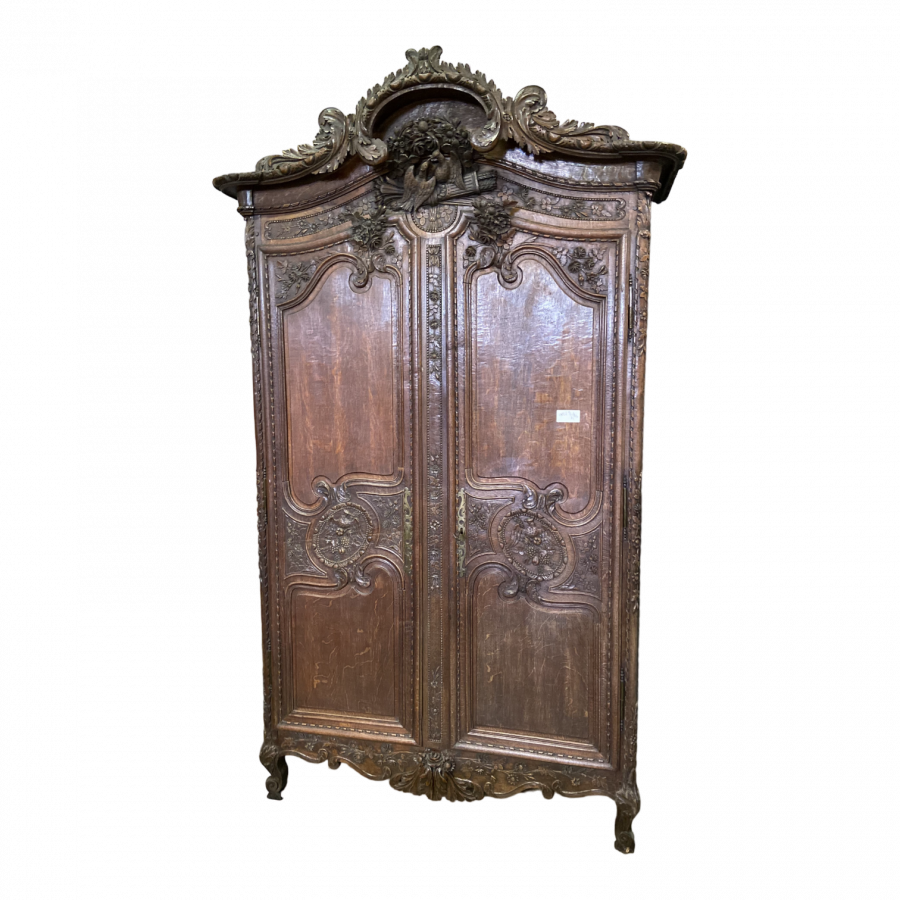 Exceptionnelle Armoire normande de mariage en chêne du Pays de Caux