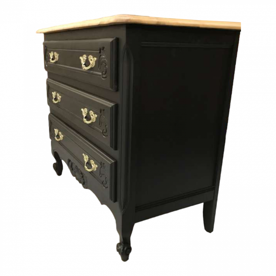 Jolie Commode Louis XV noire