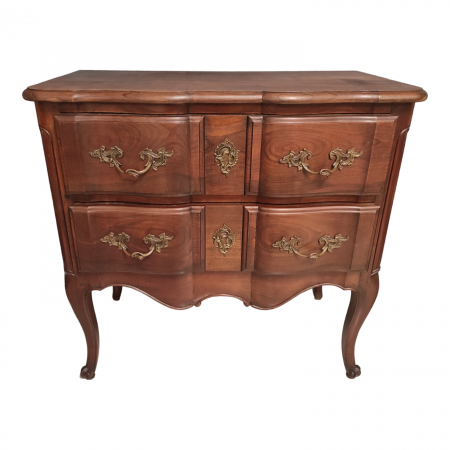 Commode Louis XV arbalète en noyer