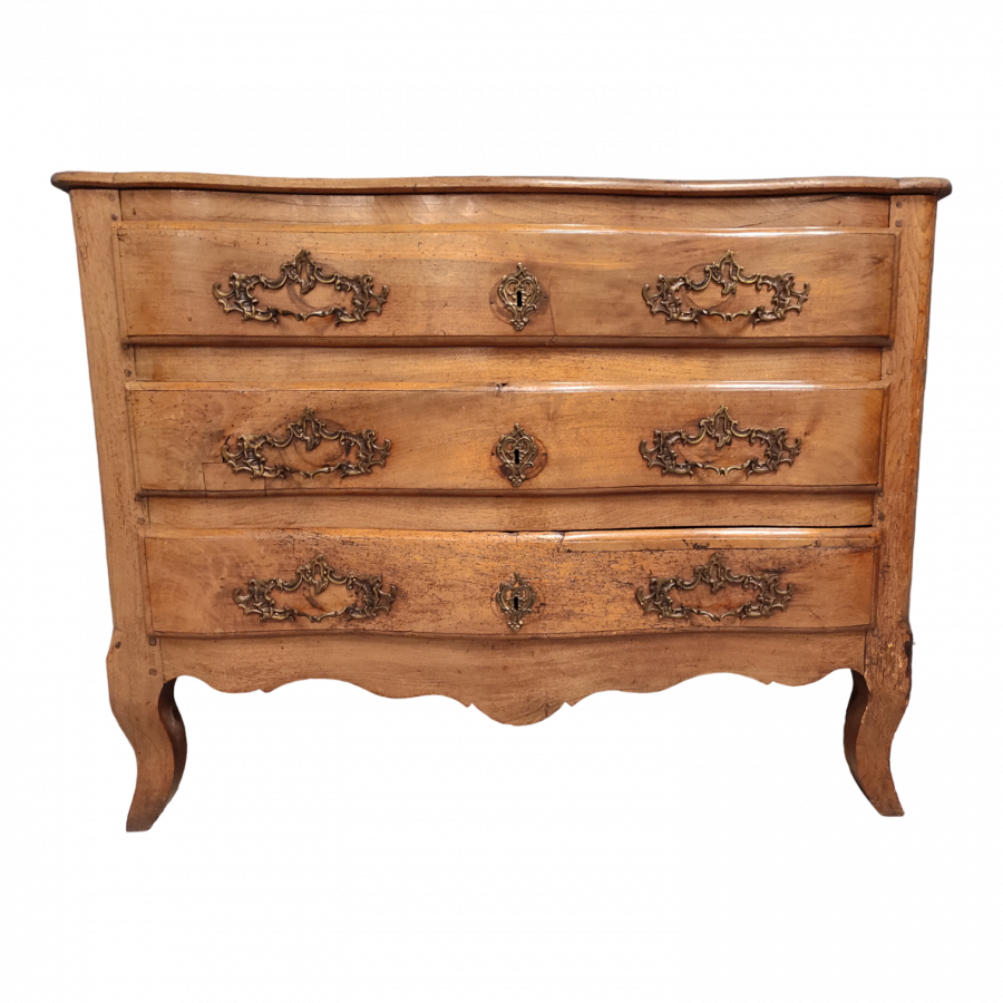 Commode d'époque Louis XV en noyer