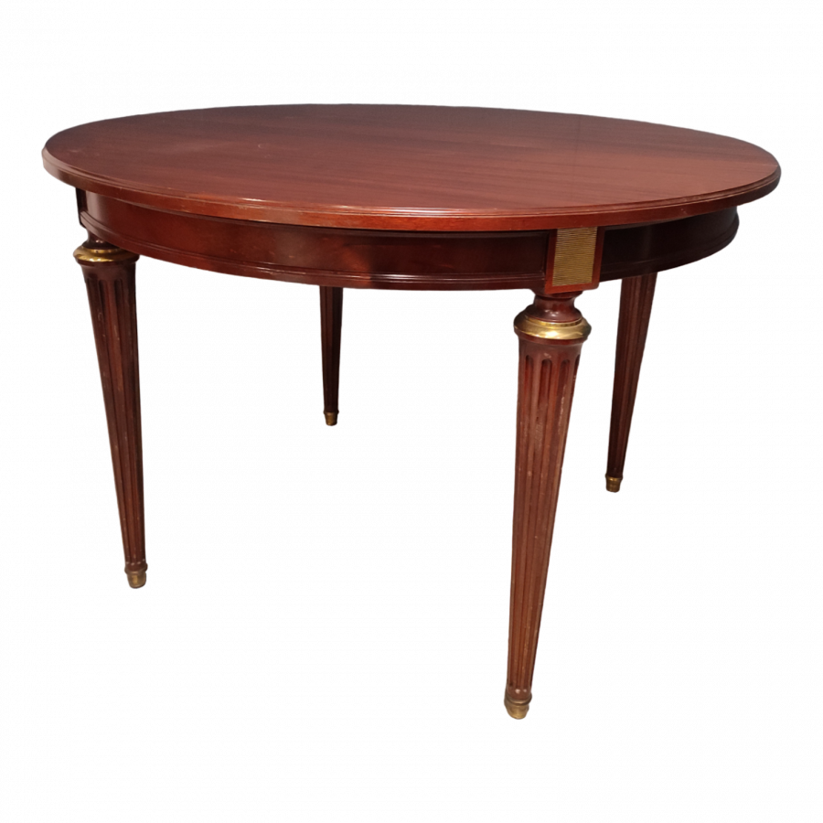 Table de repas ronde extensible de style Louis XVI Diamètre 110 cm
