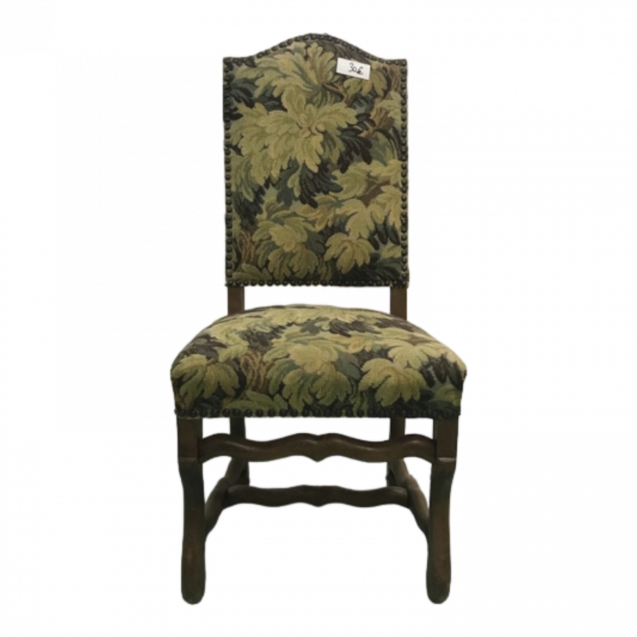 Chaise os de mouton motif floral