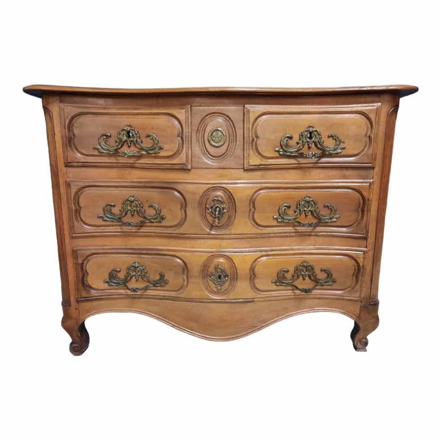 Commode d'époque Louis XV en noyer