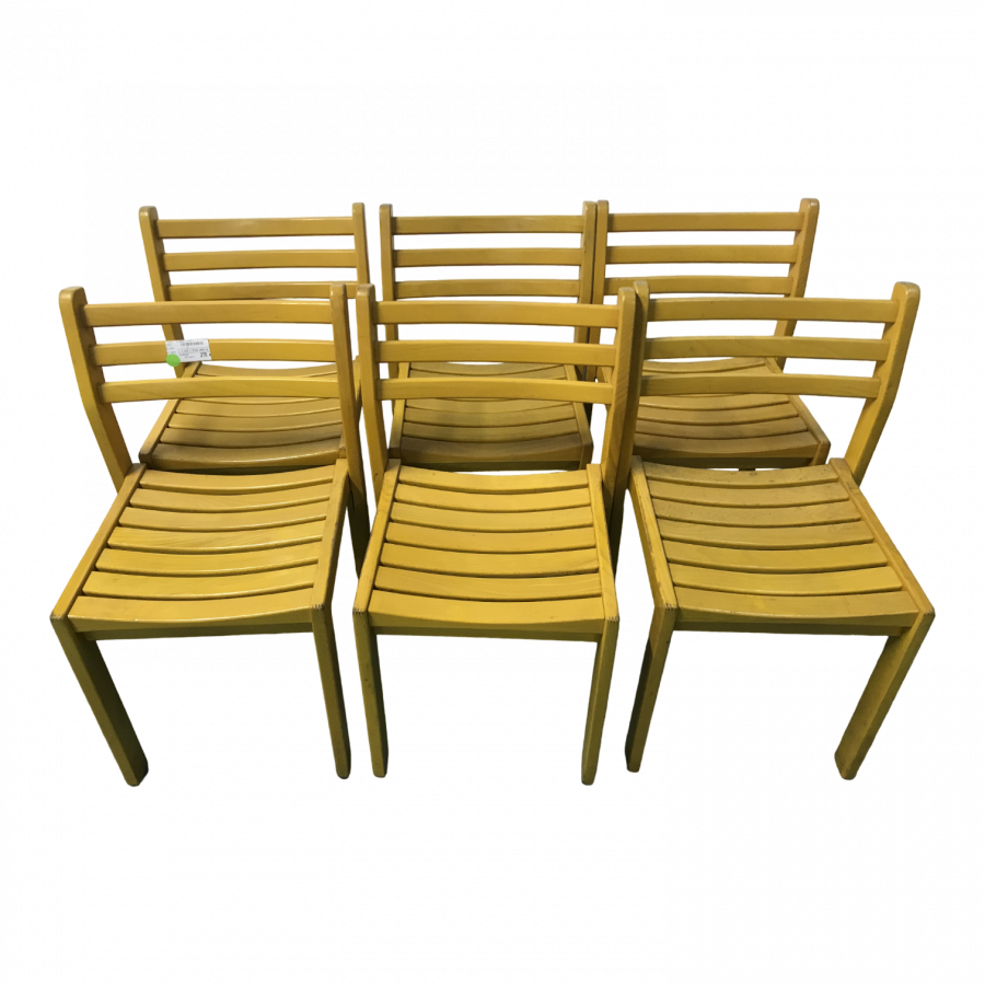 Série de 6 chaises années 80