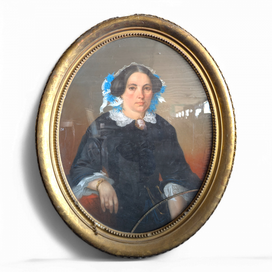 Pastel Ovale du XIXème