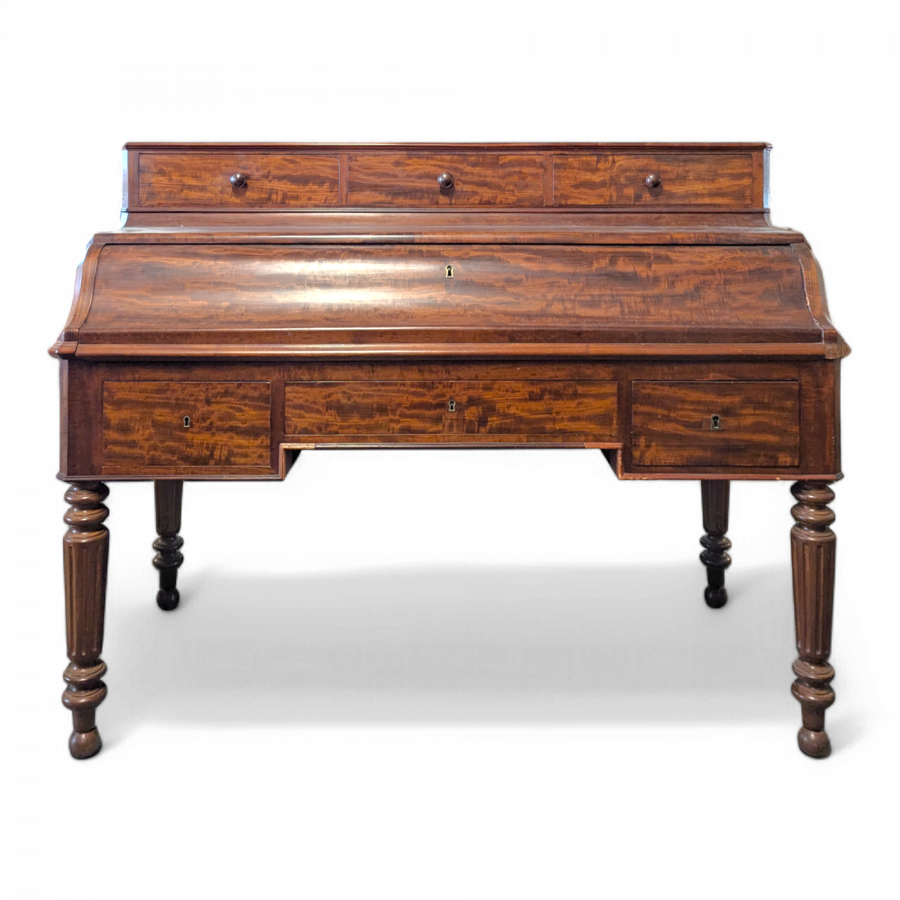Bureau dos d'âne en acajou de style Louis Philippe