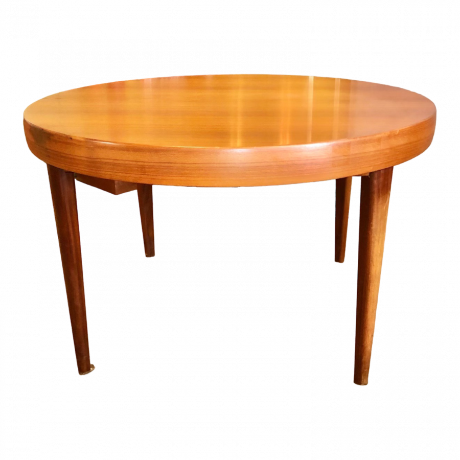 Belle table ronde scandinave avec allonges