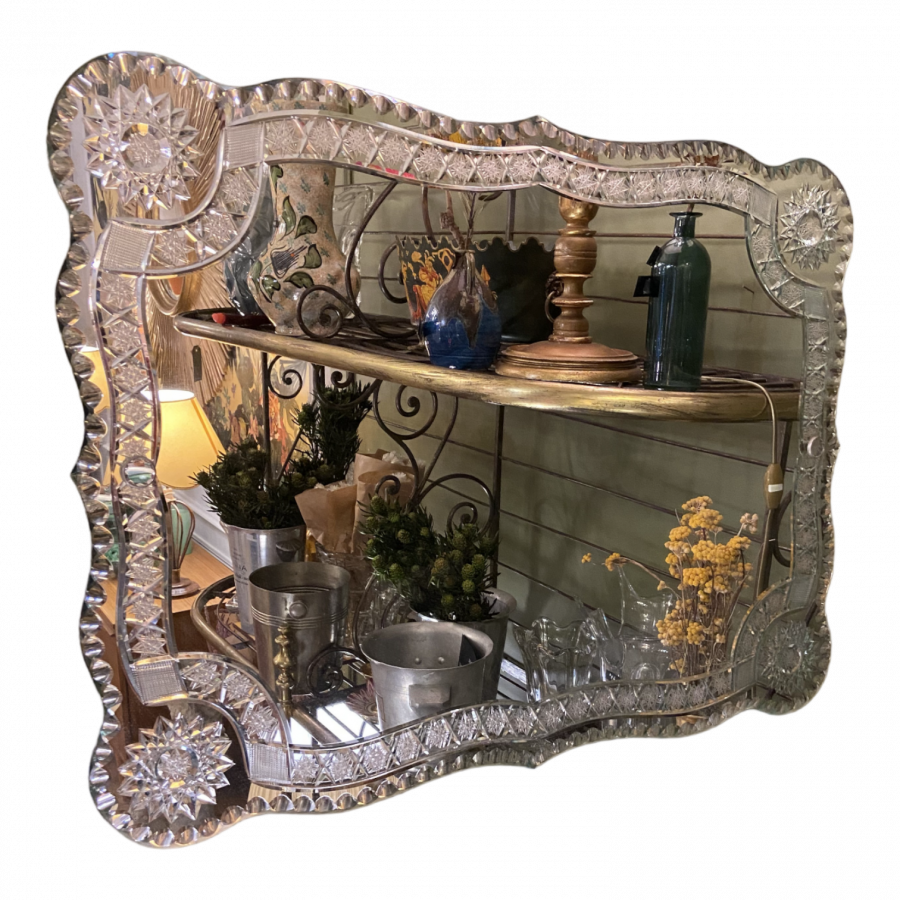 Magnifique miroir vénitien